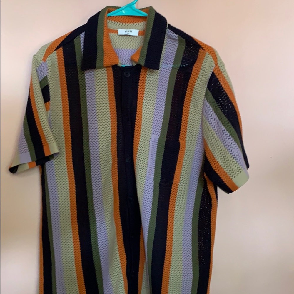 CMMN Sweden Wes knitted striped shirt